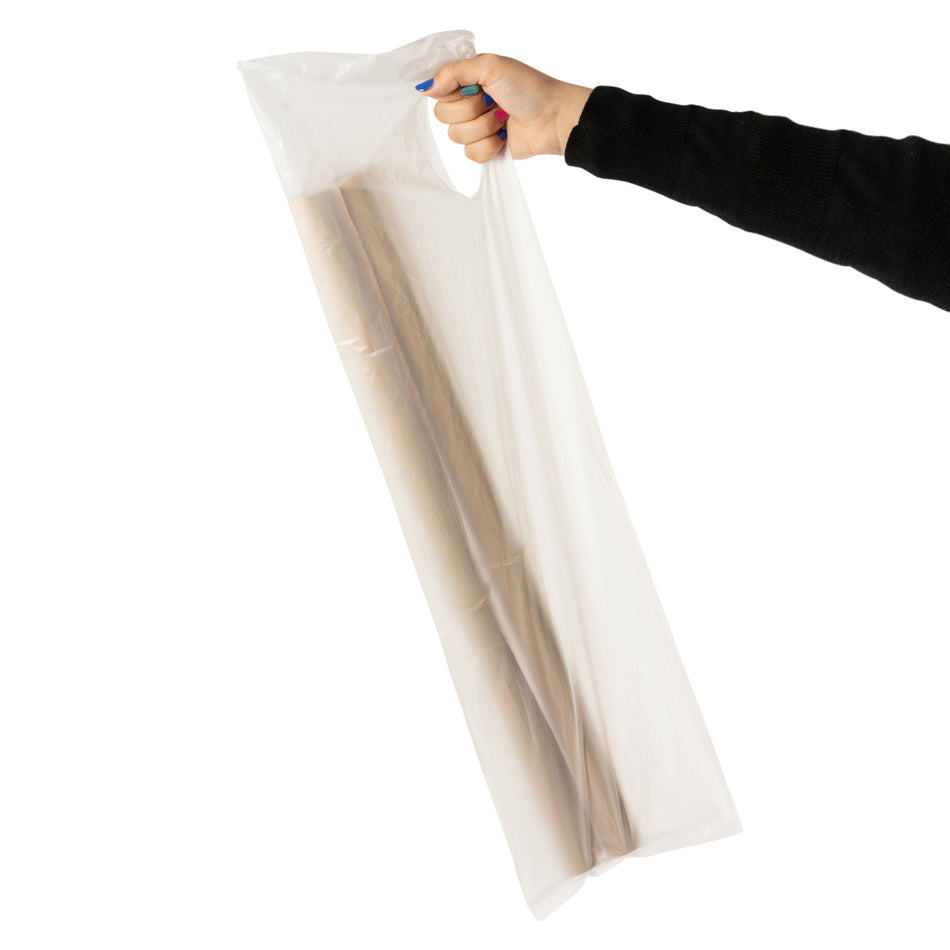 1000 pcs 300mm x 80mm White Roll Wrap Bags