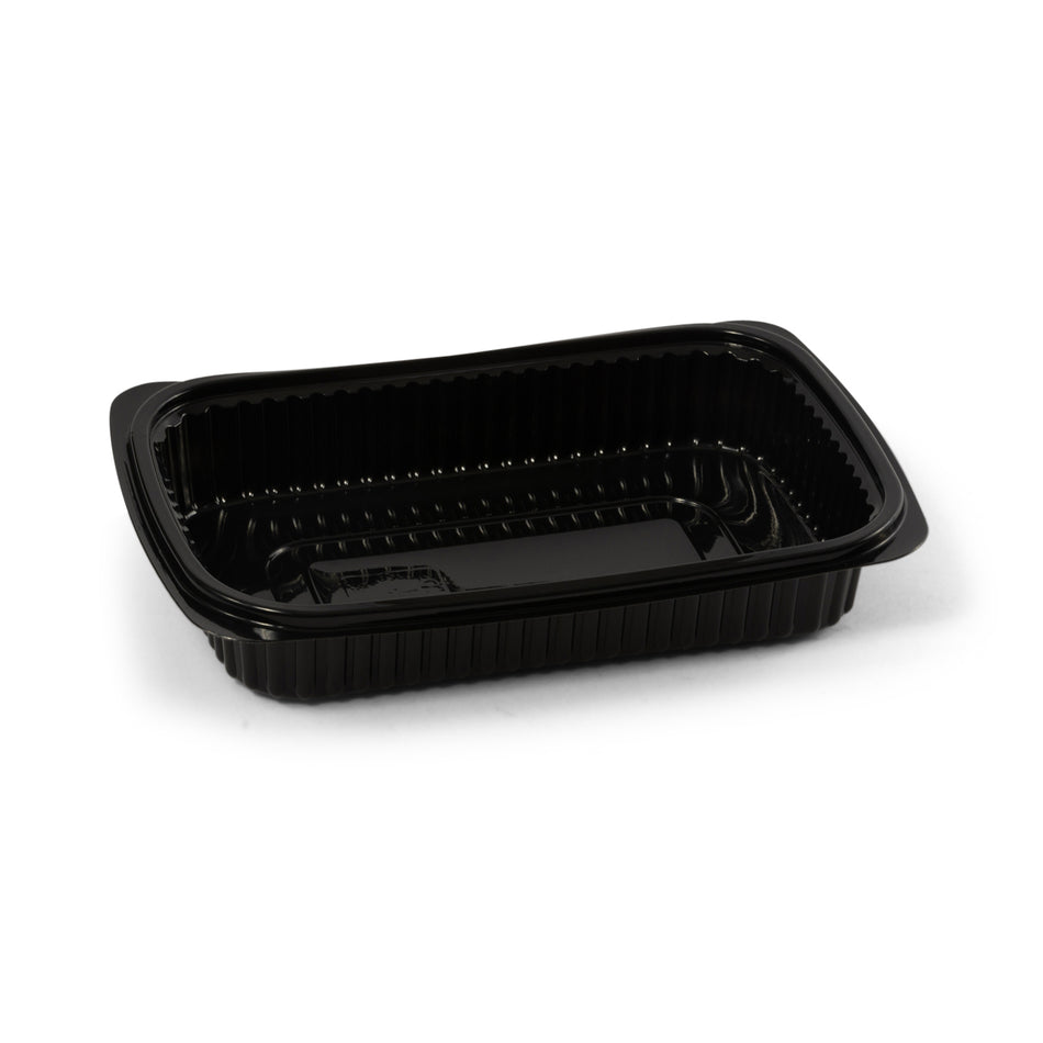 750cc Black Microwave Rectangle Salad Container