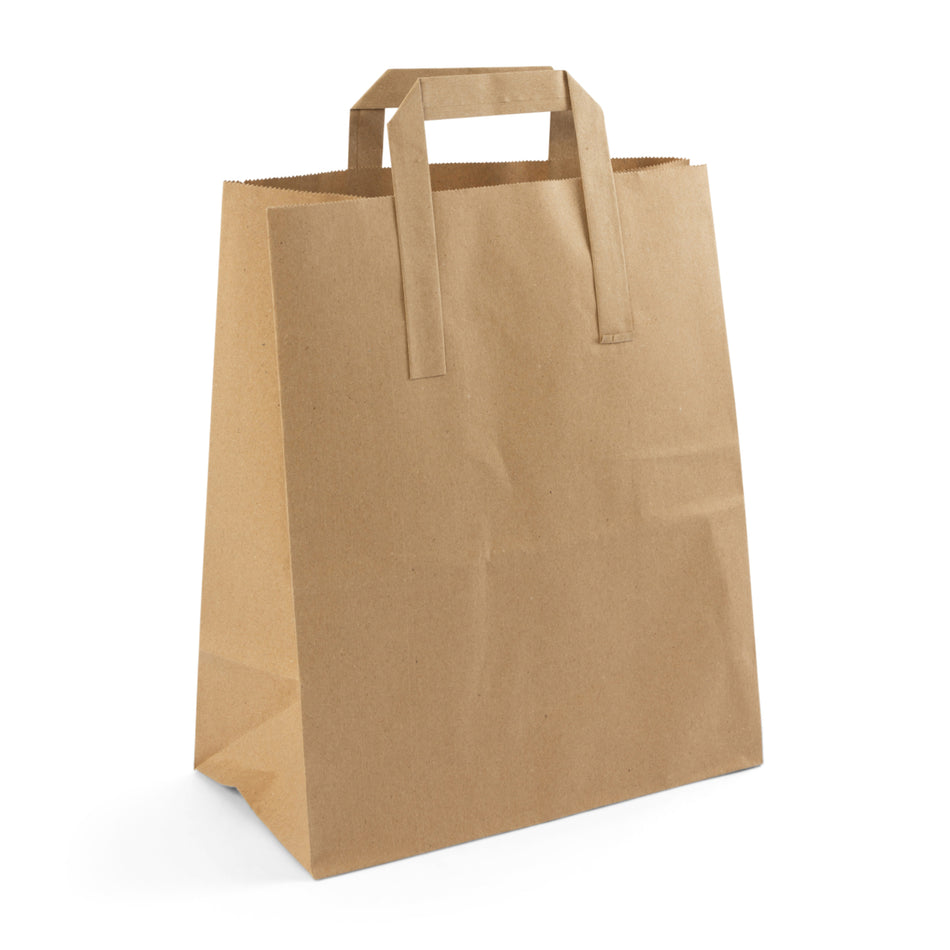 250 pcs Brown Large SOS Takeaway Carrier Bag