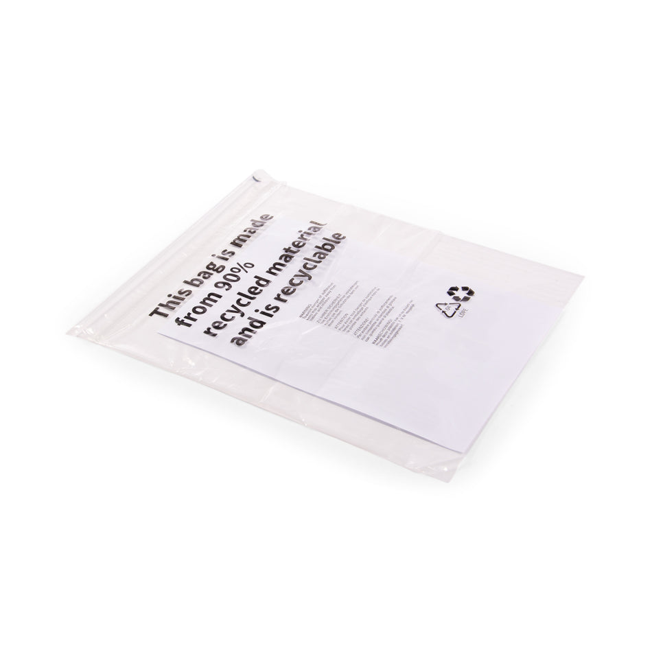 1000 pcs 12" x 15"+1.5" Clear Polybags With Resealable Self Adhesive Strip