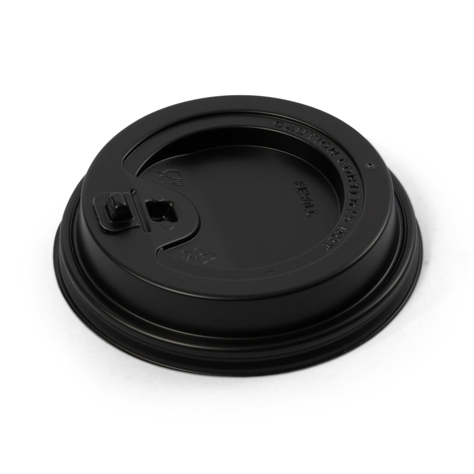 1000 pcs 3.5" 90mm Black Coffee Cup Lids