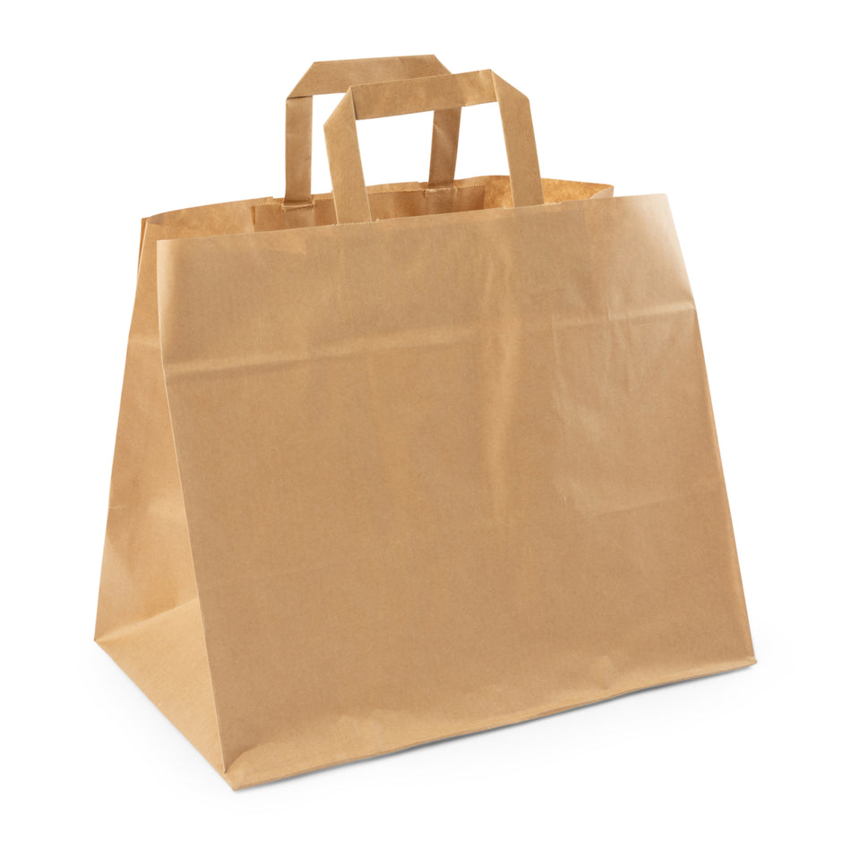 250 pcs Brown X-Large SOS Takeaway Carrier Bag