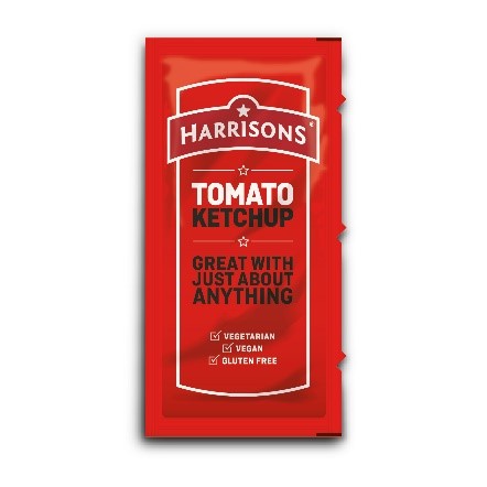 200 x Harrisons Tomato Ketchup Sachets (10g)